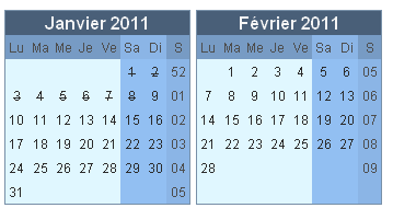 T�l�charger le mod�le de calendrier